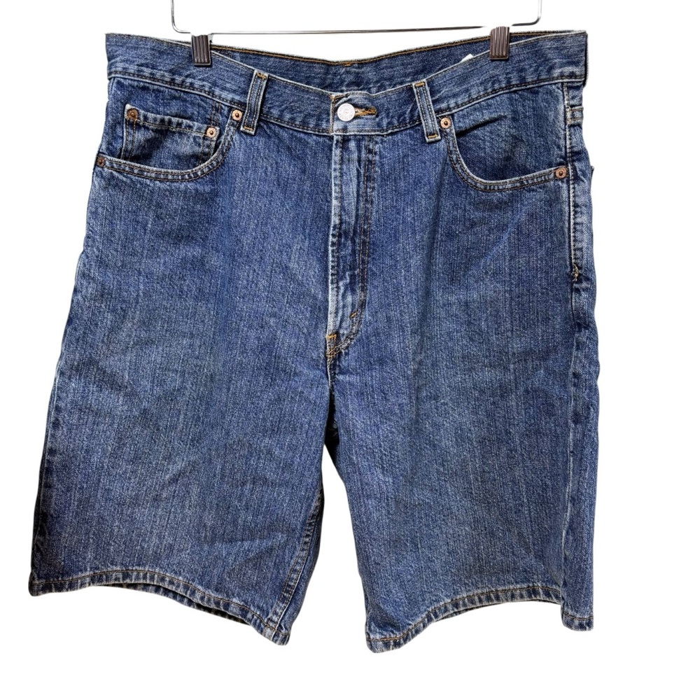 Levis 550 Relaxed Fit Denim Shorts Mens 36 Medium Wash Blue Jean Shorts #726